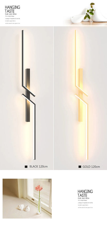 Modern Minimalist LED Wall Lamp – Sleek Strip Light for Bedroom, Living Room, TV Area, and Lobby Décor