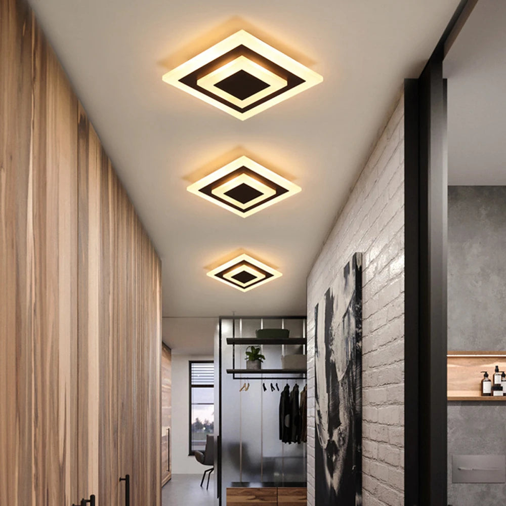 Modern LED Ceiling Light - Minimalist Design for Dining, Living Room, Bedroom, Kitchen, Aisle, Corridor, Stairs, and Entrance