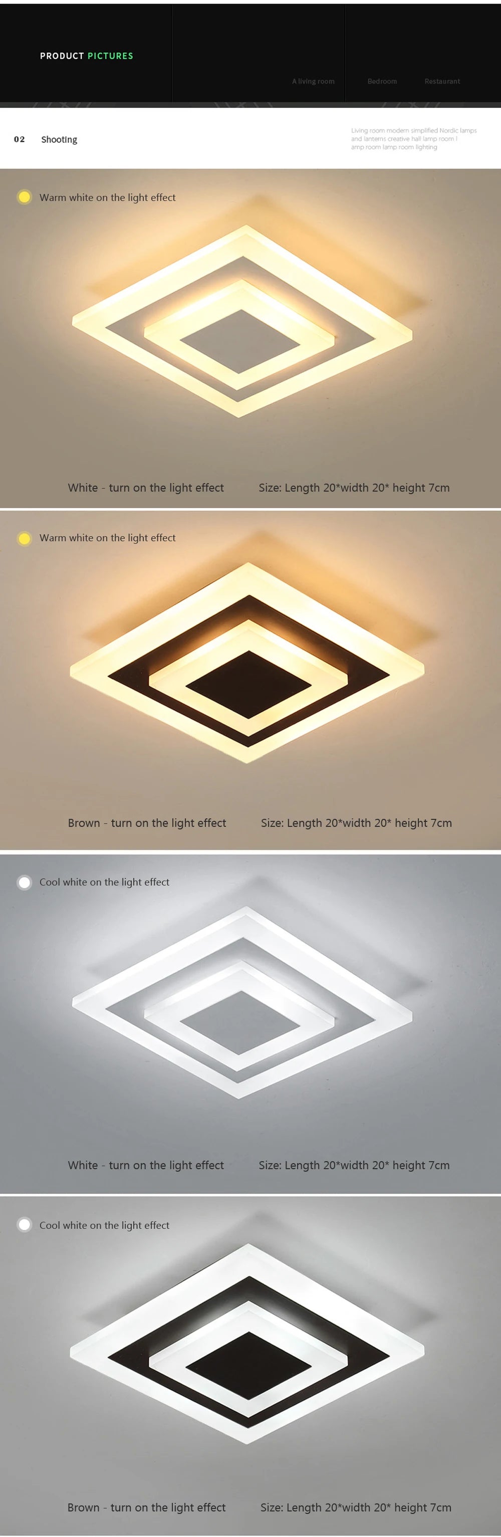 Modern LED Ceiling Light - Minimalist Design for Dining, Living Room, Bedroom, Kitchen, Aisle, Corridor, Stairs, and Entrance