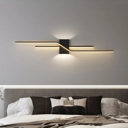 Contemporary LED Wall Sconce - Black & White Wall Lamp for Living Room, Dining Room, Bedroom, Porch, and Hallway - Elegant Indoor Lighting Fixture