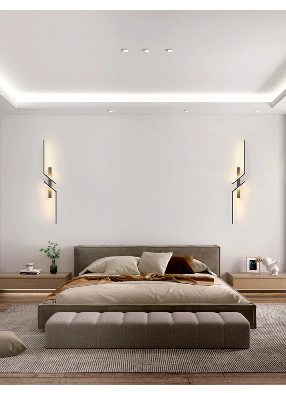 Modern Minimalist LED Wall Lamp – Sleek Strip Light for Bedroom, Living Room, TV Area, and Lobby Décor