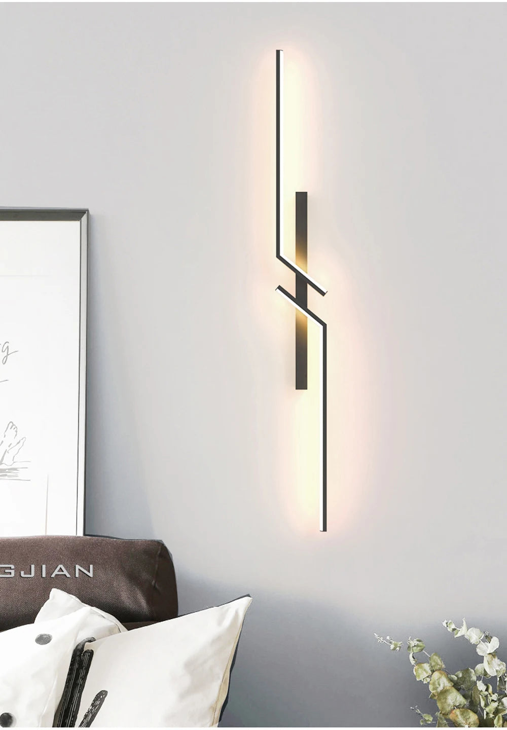 Modern Minimalist LED Wall Lamp – Sleek Strip Light for Bedroom, Living Room, TV Area, and Lobby Décor