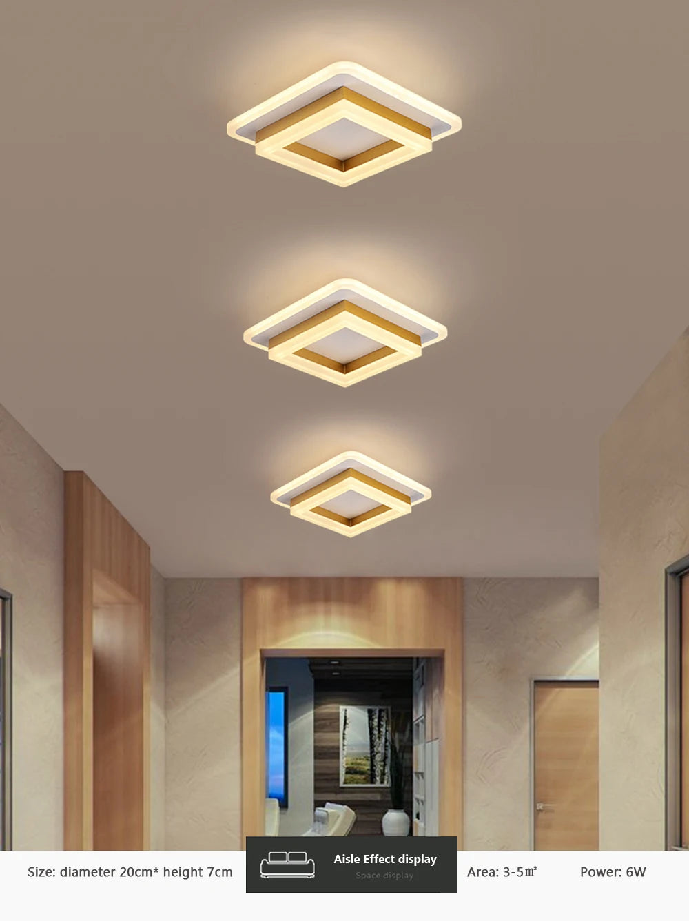 Modern LED Ceiling Light - Minimalist Design for Dining, Living Room, Bedroom, Kitchen, Aisle, Corridor, Stairs, and Entrance