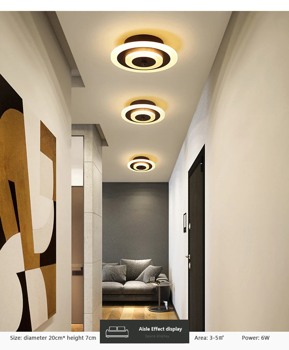 Modern LED Ceiling Light - Minimalist Design for Dining, Living Room, Bedroom, Kitchen, Aisle, Corridor, Stairs, and Entrance