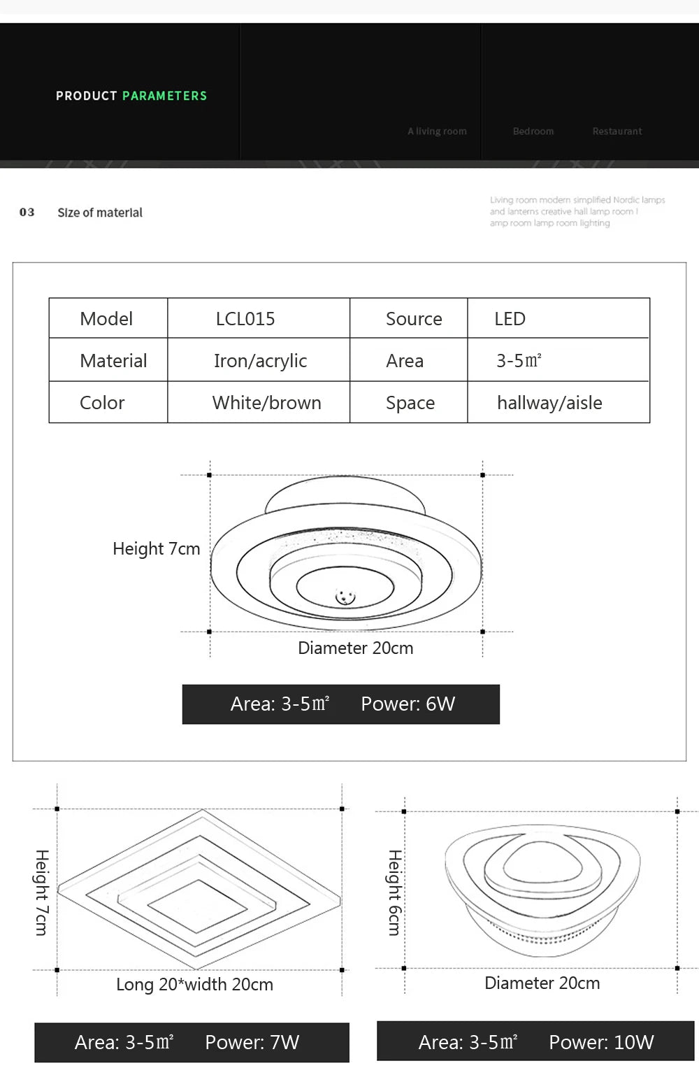 Modern LED Ceiling Light - Minimalist Design for Dining, Living Room, Bedroom, Kitchen, Aisle, Corridor, Stairs, and Entrance