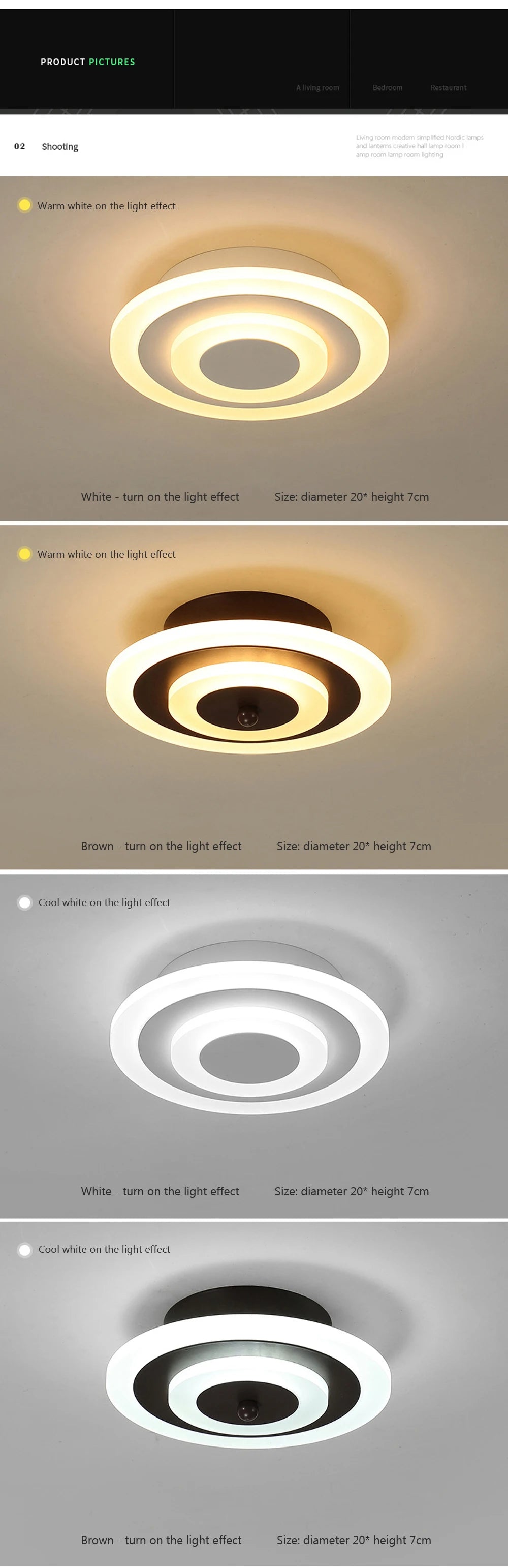 Modern LED Ceiling Light - Minimalist Design for Dining, Living Room, Bedroom, Kitchen, Aisle, Corridor, Stairs, and Entrance