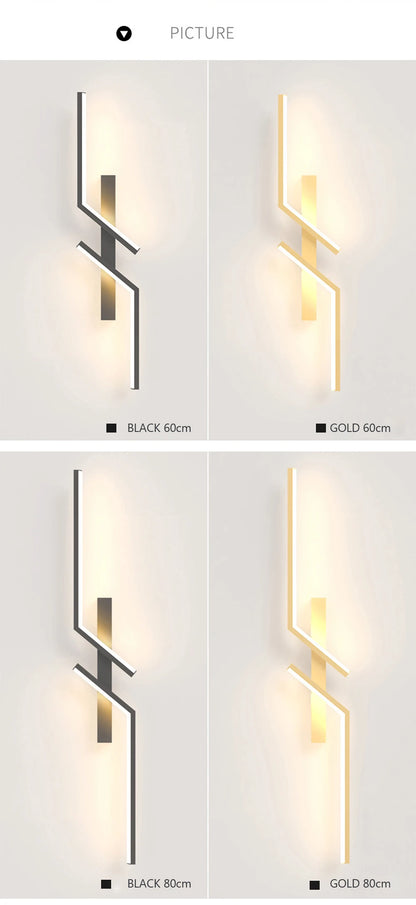 Modern Minimalist LED Wall Lamp – Sleek Strip Light for Bedroom, Living Room, TV Area, and Lobby Décor