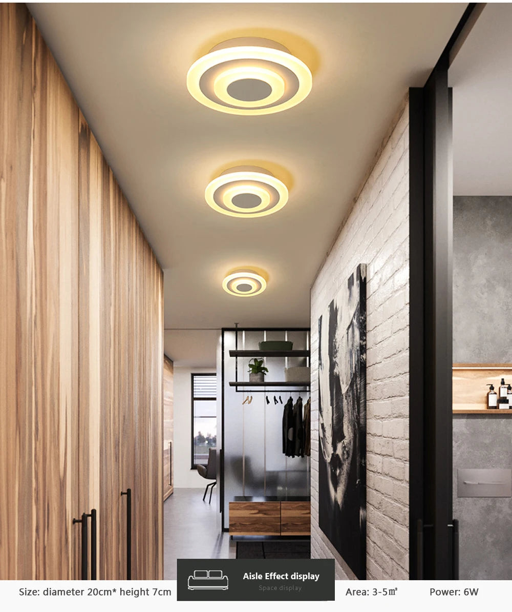 Modern LED Ceiling Light - Minimalist Design for Dining, Living Room, Bedroom, Kitchen, Aisle, Corridor, Stairs, and Entrance