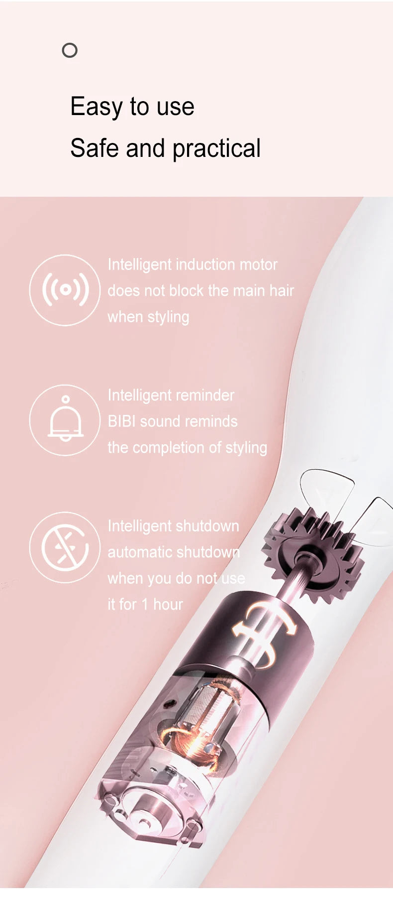 Automatic Ceramic Rotating Air Curling Wand – Magic Hair Curler & Styler