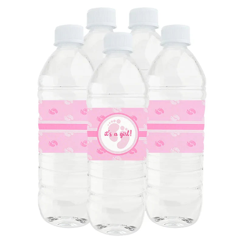 12-Piece Baby Shower Water Bottle Labels – Gender Reveal or Christening Gift Stickers – ‘It’s a Boy/Girl’ Decorations