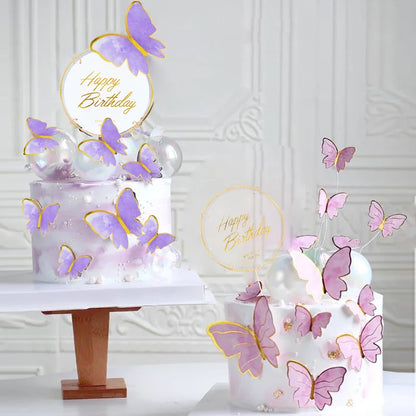 Handgefertigte Schmetterlings-Kuchendekorationen – perfekt für Geburtstage, Hochzeiten, Babypartys und mehr.