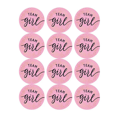 60/120 Gender Reveal Stickers – Team Boy or Team Girl Labels for Baby Shower Decorations and Gift Boxes