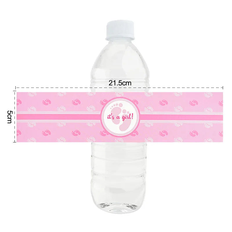 12-Piece Baby Shower Water Bottle Labels – Gender Reveal or Christening Gift Stickers – ‘It’s a Boy/Girl’ Decorations