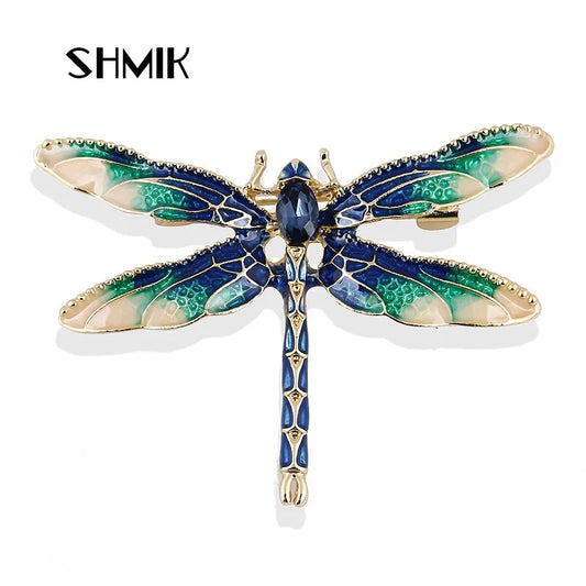 Exquisite Vintage-Inspired Crystal Dragonfly Brooch – Large, Elegant Insect Pin for Women, Perfect for Weddings and Special Occasions, Stunning Jewelry Accessory