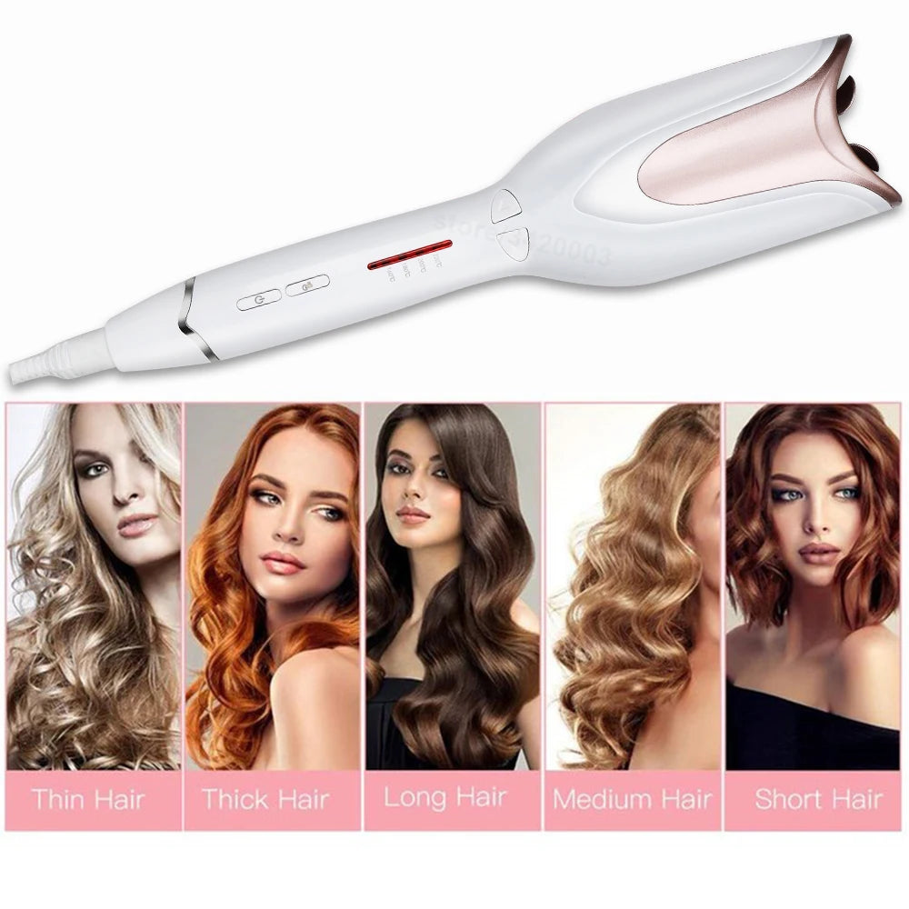 Automatic Ceramic Rotating Air Curling Wand – Magic Hair Curler & Styler