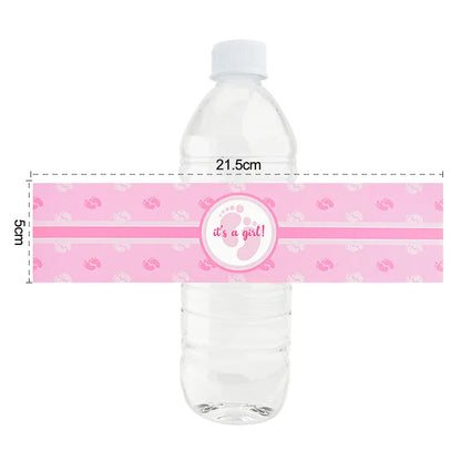 12-Piece Baby Shower Water Bottle Labels – Gender Reveal or Christening Gift Stickers – ‘It’s a Boy/Girl’ Decorations