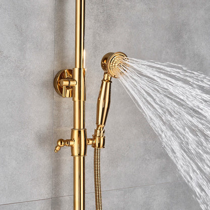 Contemporary Golden Bath & Shower Faucet - Single Handle, Rotatable Lifting Design