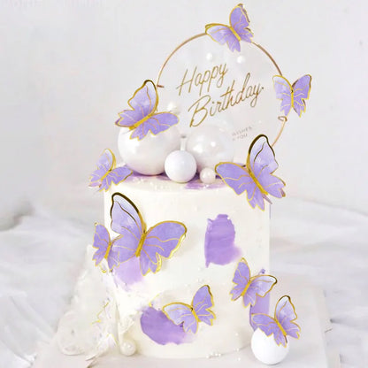 Handgefertigte Schmetterlings-Kuchendekorationen – perfekt für Geburtstage, Hochzeiten, Babypartys und mehr.