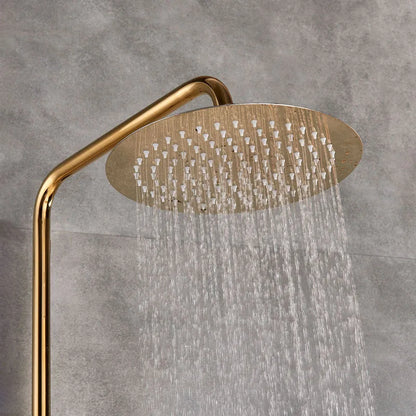 Contemporary Golden Bath & Shower Faucet - Single Handle, Rotatable Lifting Design