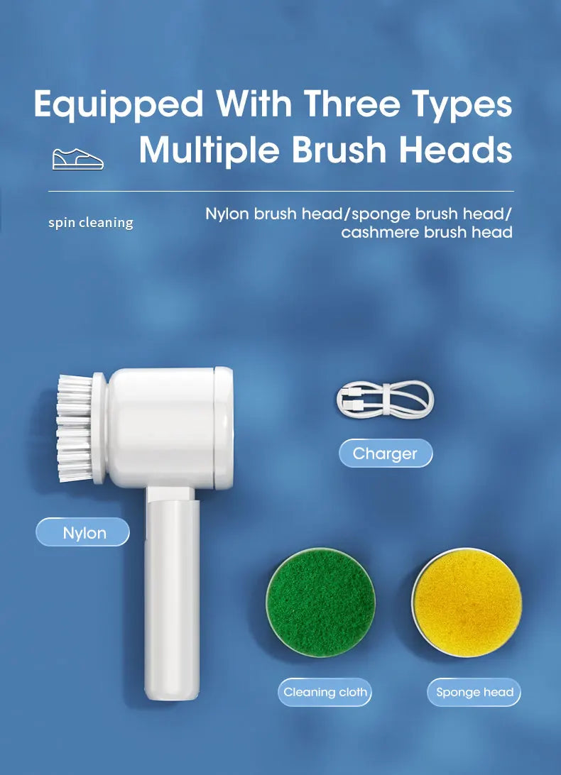 Folding Multi-Purpose Cleaning Brush for Versatile Use in the Kitchen, Bathroom, and Beyond