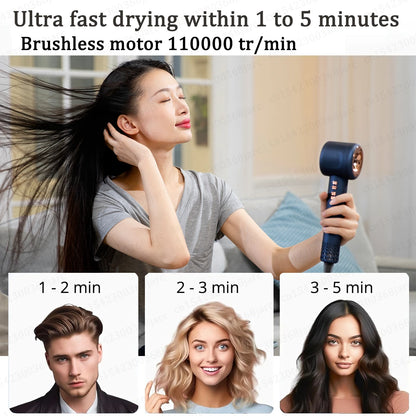 Super Hair Dryer 220V with Leafless Design and Negative Ion Technology for Enhanced Personal Hair Care and Styling