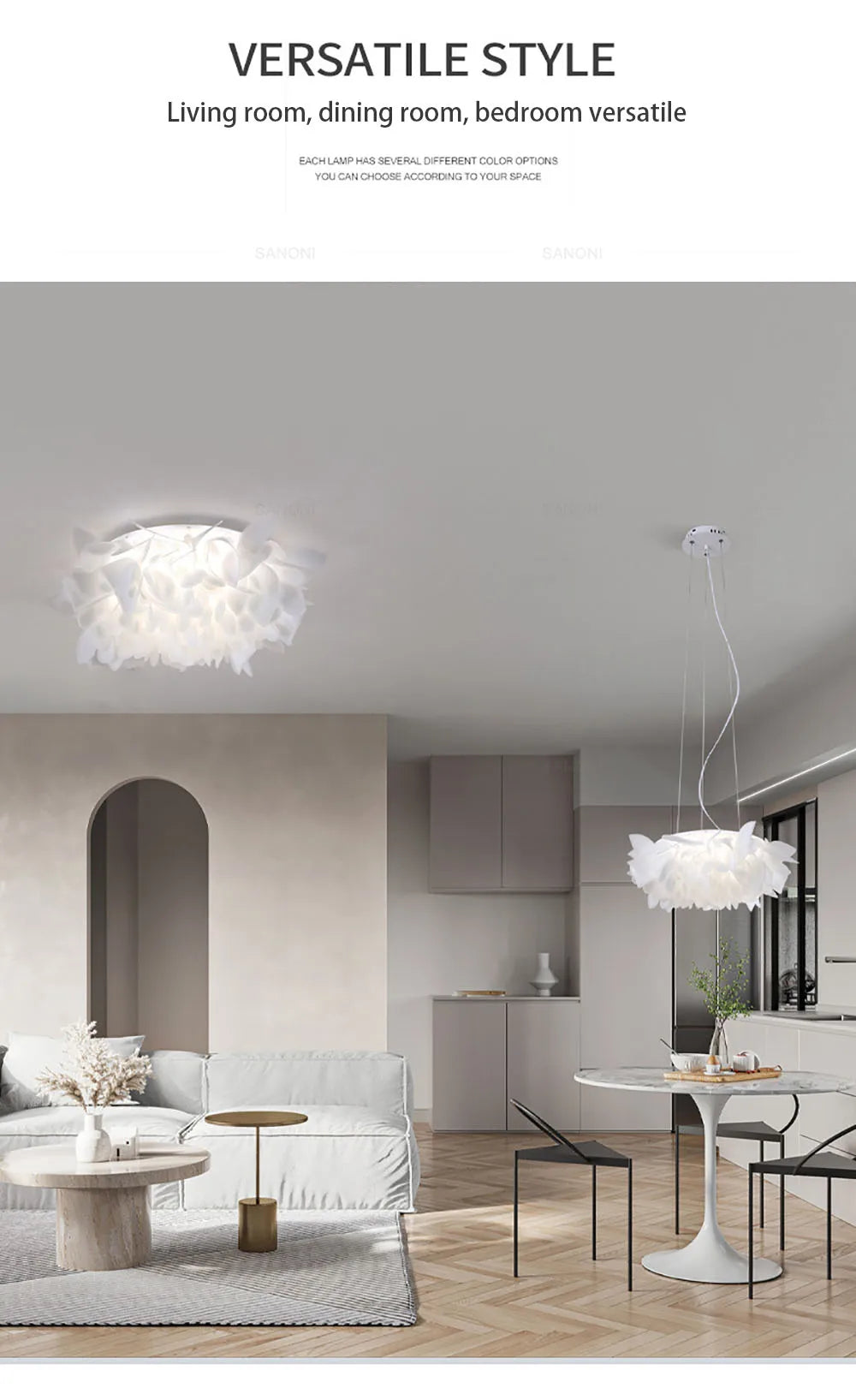 Contemporary LED Ceiling Chandelier for Bedroom, Living Room, Dining Room, Aisle, and Restaurant – Elegant Interior Lighting Fixture