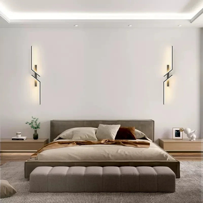 Modern Minimalist LED Wall Lamp – Sleek Strip Light for Bedroom, Living Room, TV Area, and Lobby Décor