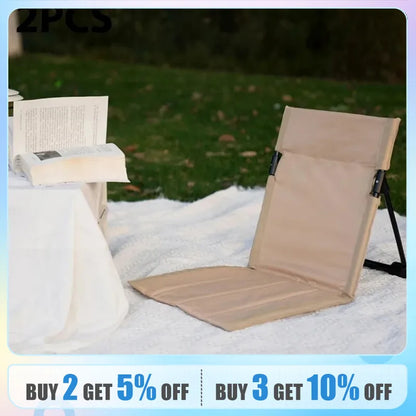 Portable Folding Camping Chair with Backrest – Ideal for Outdoor Gardens, Parks, Picnics, and Beaches