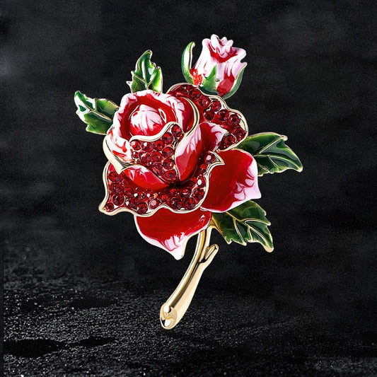 Vintage Floral & Horse Enamel Pins – Classic Retro Brooches with Dripping Oil Design, Unisex Fashion Accessories