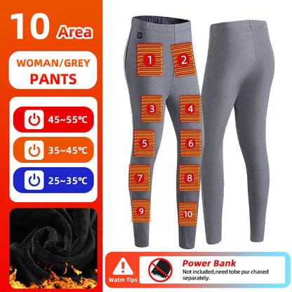 28-Zone Heated Thermal Underwear - Electric Heated Winter Sports Gear for Men