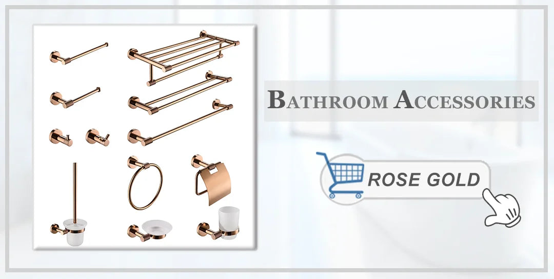 Brushed Gold Bathroom Hardware Kit - Wall-Mounted Hand Towel Bar, Toilet Roll Holder, Robe Hook, and Cup Hanger