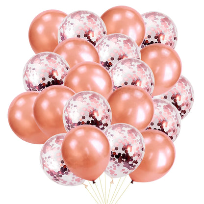 12-Zoll-Latexballons mit goldenem Konfetti – 10/20er-Packung, perfekt für Geburtstagsfeiern, Hochzeiten und Babypartys