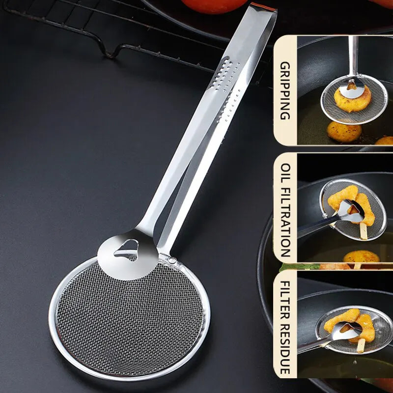 Stainless Steel Multi-functional Clip Colander Spoon