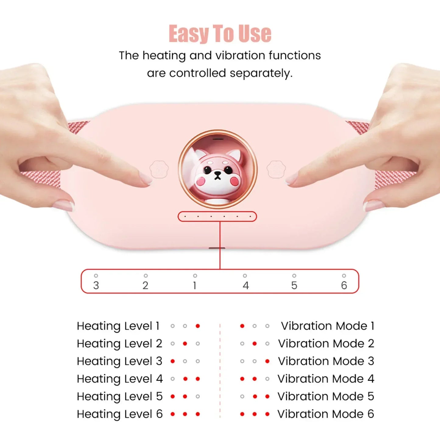 Portable Menstrual Heating Pad – Self-Massage Heat Belt for Period Pain Relief, USB Charging, Adjustable Temperature