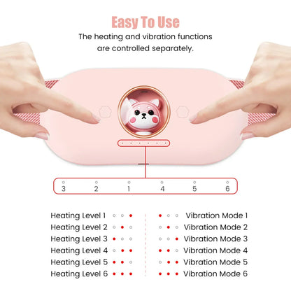 Portable Menstrual Heating Pad – Self-Massage Heat Belt for Period Pain Relief, USB Charging, Adjustable Temperature