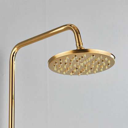 Contemporary Golden Bath & Shower Faucet - Single Handle, Rotatable Lifting Design