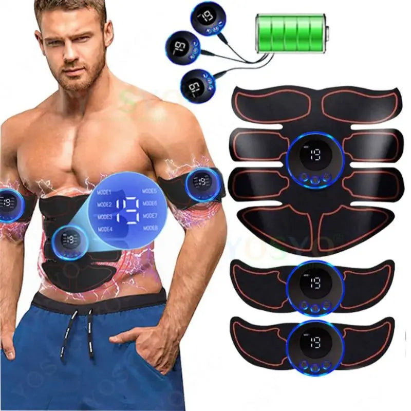 SmartFit Intelligent Electric Abdominal and Hip Trainer with USB Rechargeable Gel Patch for Enhanced Muscle Stimulation and Recovery