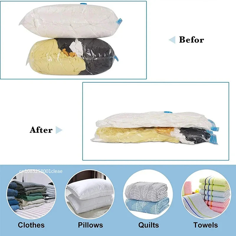 Vacuum Storage Bags - Space Saving Organizer (1-8 PCS)