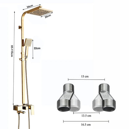 Contemporary Golden Bath & Shower Faucet - Single Handle, Rotatable Lifting Design