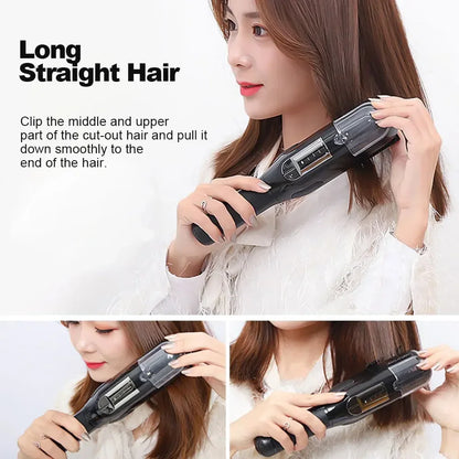 Cordless Automatic Split Ends Trimmer for Dry, Damaged Hair - Professional Hair Cutting Machine for Women