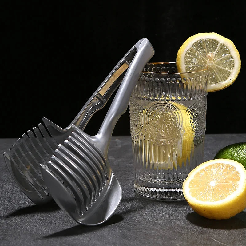 Multi-Function Stainless Steel Fruit & Vegetable Slicer – Includes Orange, Lemon, Tomato, and Onion Cutter