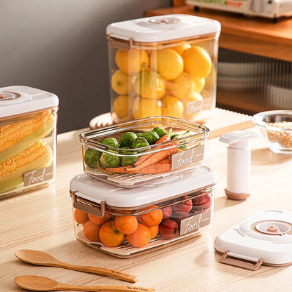 Vacuum Sealed Canister Set - Fresh-Keeping Food Storage Containers for Refrigerator and Kitchen Organizing