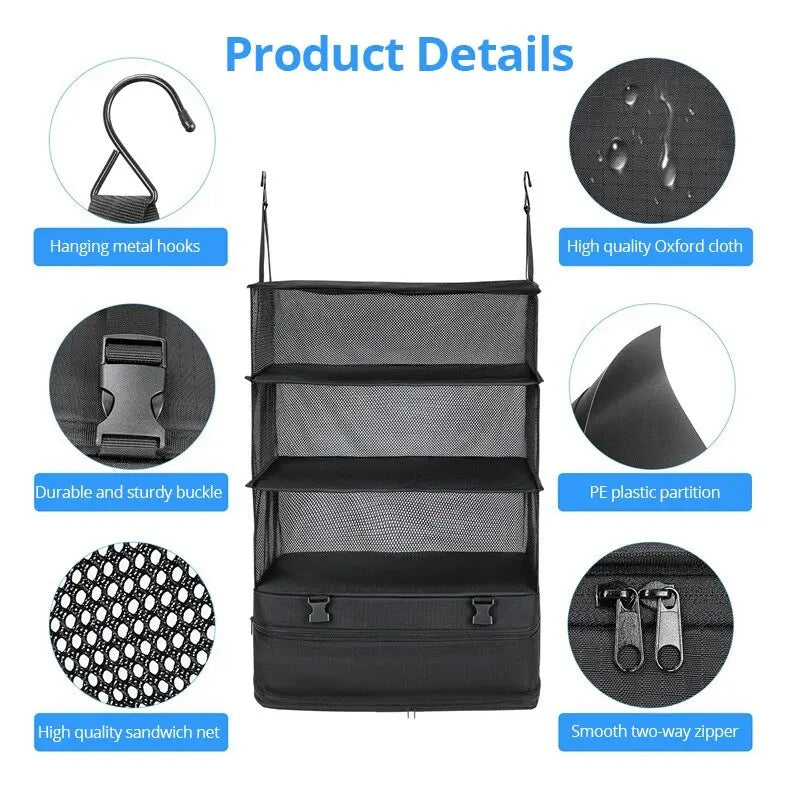 Hanging Travel Organizer & Packing Cubes Set