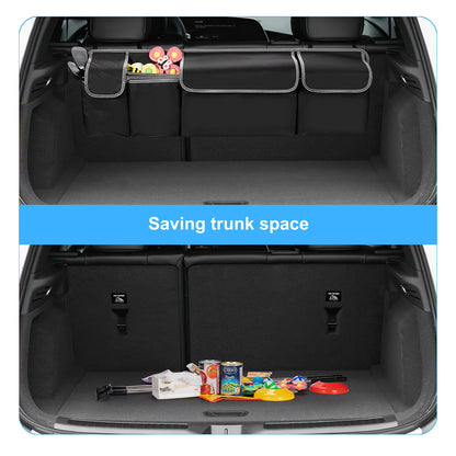 Multi-Pocket SUV Backseat Organizer - Upgraded Hanging Storage Bag for Truck and MPV with 4 Compartments, 39 x 14 Inches