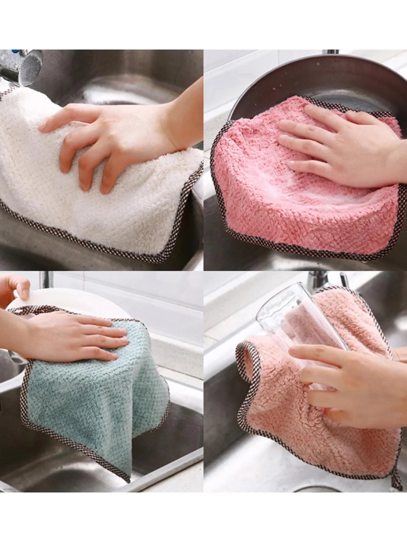 Super Absorbent Microfiber Kitchen Cloths - High-Efficiency Dish Towels for Household Cleaning