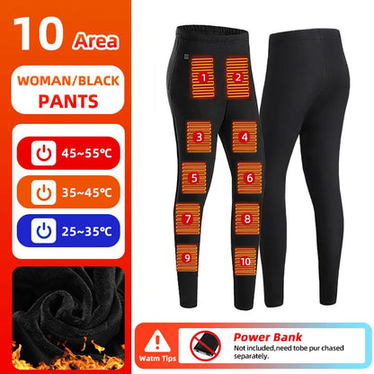 28-Zone Heated Thermal Underwear - Electric Heated Winter Sports Gear for Men