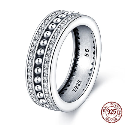 925 Sterling Silber Ring für Damen – Rosa Herz mit Krone, Stern, Mond und Schneeflocken Zirkonia Akzenten – Modischer Verlobungs- und Hochzeitsschmuck