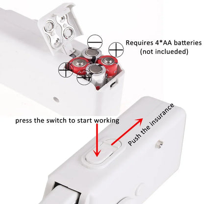 Portable Mini Electric Sewing Machine for Quick DIY Repairs and Needlework