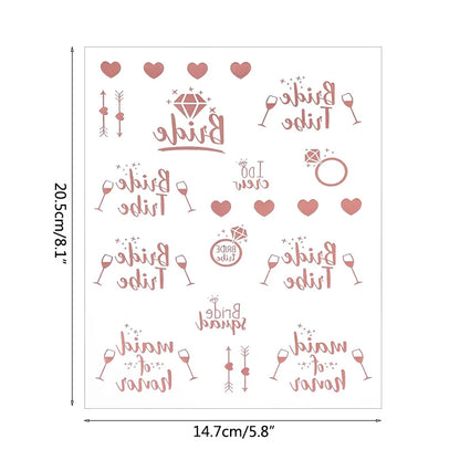 Bridal Shower Set: Bride-to-Be Veil, Satin Sash, Hairband, and Tattoo Stickers – Complete Bachelorette Party Decorations