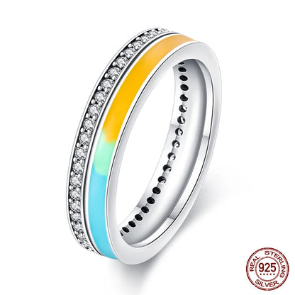 925 Sterling Silber Ring für Damen – Rosa Herz mit Krone, Stern, Mond und Schneeflocken Zirkonia Akzenten – Modischer Verlobungs- und Hochzeitsschmuck